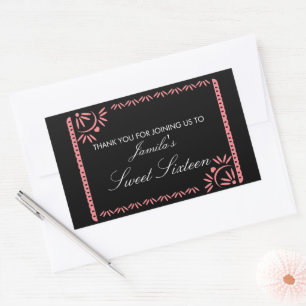 Papel Picado Feest Sweet 16 Mexicaans Elke Kleur R Rechthoekige Sticker