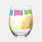 Papel Picado Feest Wijnglas Zonder Voet (Links)