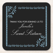 Papel Picado Fiesta Sweet 16 Mexicaans Hartelijk d Kartonnen Onderzetters (Voorkant)