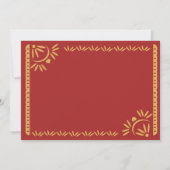 Papel Picado Fiesta Sweet 16 Mexicaans Scallop Blu Kaart (Achterkant)