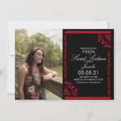 Papel Picado Fiesta Sweet 16 Mexicaanse foto Kaart (Voorkant)