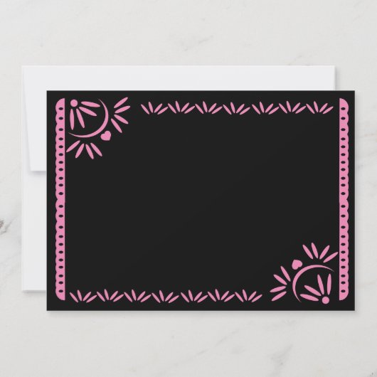 Papel Picado Fiesta Sweet 16 Mexicaanse roze foto Kaart (Achterkant)