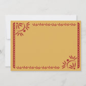 Papel Picado Fiesta Sweet 16 Mexicaanse schellop Kaart (Achterkant)