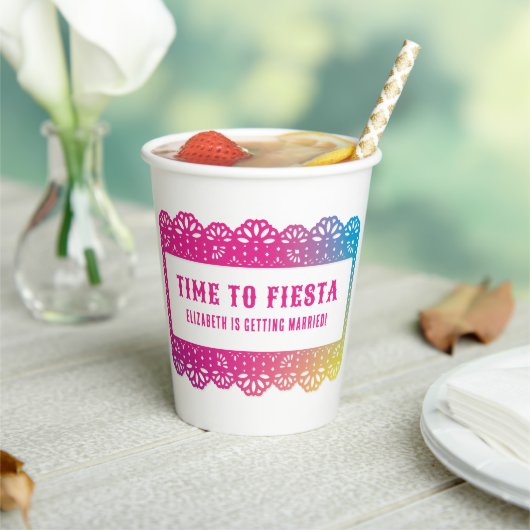 Papel Picado Fun Fiesta Papieren Bekers (Insitu)