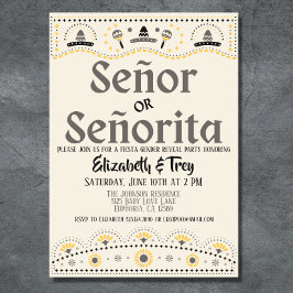 Papel Picado Geslacht onthullen Fiesta Kaart