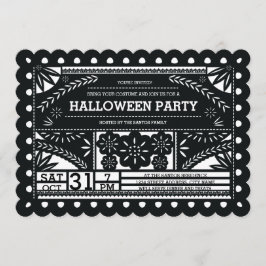 Papel Picado Halloween Party Kaart