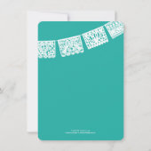 Papel Picado Helder Aqua | Trouw Save The Date (Achterkant)