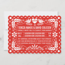 Papel picado houdt van vogels met een rode Mexicaa