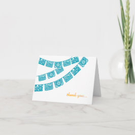Papel Picado Huwelijks Dank Je Bedankkaart