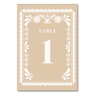 Papel Picado Huwelijks Tafel Nummers Hacienda Kaart