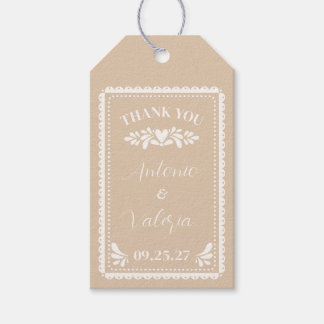 Papel Picado Huwelijksgunst Tags Dank U Gracias Cadeaulabel
