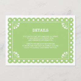 Papel Picado Insert Kaart - Groen