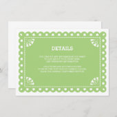 Papel Picado Insert Kaart - Groen (Voorkant / Achterkant)