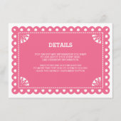 Papel Picado Insert Kaart - roze (Voorkant)