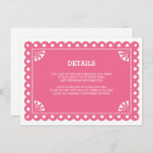 Papel Picado Insert Kaart - roze (Voorkant / Achterkant)