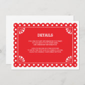 Papel Picado Insert Kaart - Sinaasappel (Voorkant / Achterkant)