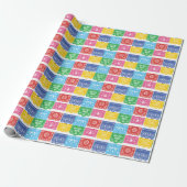 Papel Picado Kerst Inpakpapier (Uitgerold)