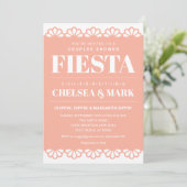 Papel Picado Koppels Douche Uitnodiging (Staand voorkant)