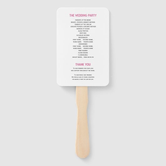 Papel picado liefde vogels heet roze bruiloft prog handwaaier (Achterkant)