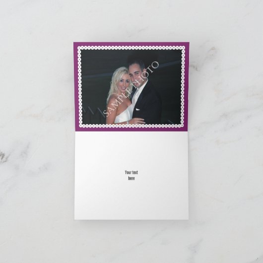 Papel picado liefde vogels paarse bruiloft Dank U Bedankkaart (Binnen)