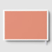 Papel picado liefde vogels perzik bruiloft gastenb gastenboek (Achterkant)