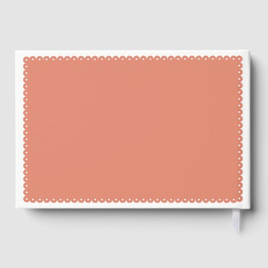 Papel picado liefde vogels perzik bruiloft gastenb gastenboek (Achterkant)