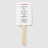 Papel picado liefde vogels rode bruiloft programma handwaaier (Achterkant)