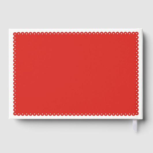 Papel picado liefde vogels rood bruiloft gastenboe gastenboek (Achterkant)