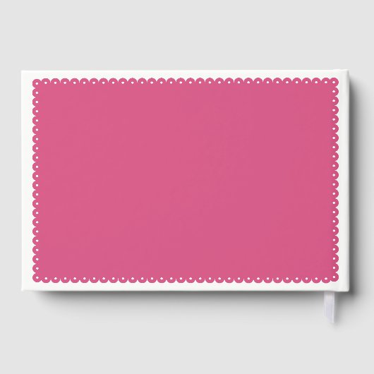 Papel picado liefde vogels roze bruiloft gastenboe gastenboek (Achterkant)