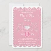 Papel Picado Love Bird Pink Couples Weddenschap Sh Kaart (Voorkant)