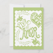 Papel Picado Mexicaans Feest Huwelijkskaart Detail Kaart (Achterkant)