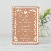 Papel Picado Mexicaans Vrijgezellenfeest Neutral B Kaart (Staand voorkant)