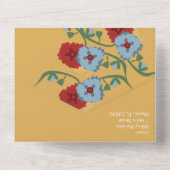 Papel Picado Mexicaanse Bloemranken Botanische Bod All In One Uitnodiging (Achterkant)