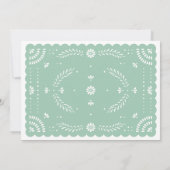 Papel Picado Mexicaanse bruids douche uitnodiging (Achterkant)