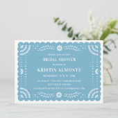 Papel Picado Mexicaanse bruids douche uitnodiging (Staand voorkant)