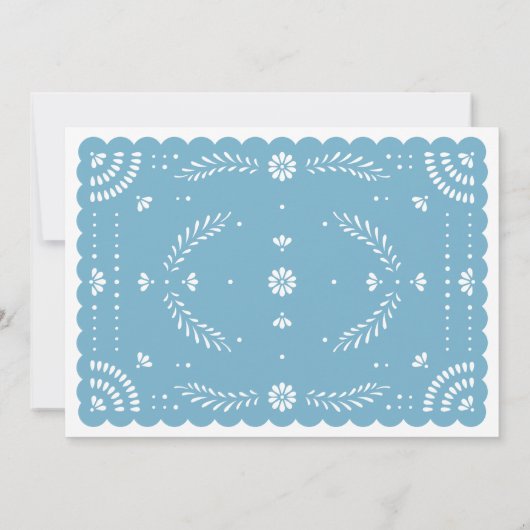 Papel Picado Mexicaanse bruids douche uitnodiging (Achterkant)