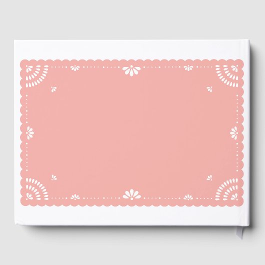 Papel Picado Mexicaanse bruiloft gastenboek (Achterkant)