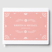 Papel Picado Mexicaanse bruiloft gastenboek (Voorkant)