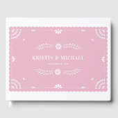 Papel Picado Mexicaanse bruiloft gastenboek, laven Gastenboek (Voorkant)