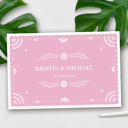 Papel Picado Mexicaanse bruiloft gastenboek, laven Gastenboek