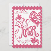 Papel Picado Mexicaanse Fiesta Bruiloft Banner Gou Kaart (Achterkant)