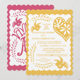 Papel Picado Mexicaanse Fiesta Bruiloft Banner Gou Kaart
