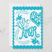 Papel Picado Mexicaanse Fiesta Bruiloft Banner Gou Kaart (Achterkant)