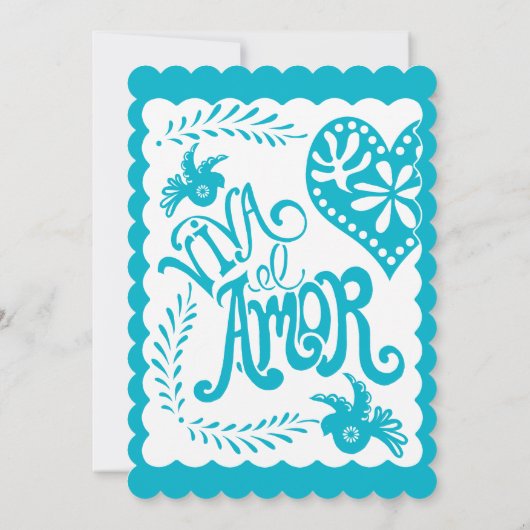 Papel Picado Mexicaanse Fiesta Bruiloft Banner Gou Kaart (Achterkant)