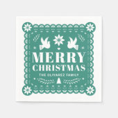 Papel Picado Mexicaanse Kerst Servet (Voorkant)
