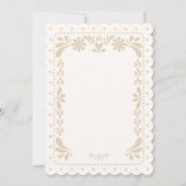 Papel Picado Mexicaanse neutrale bruiloft uitnodig Kaart (Achterkant)