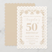 Papel Picado Mexicaanse Neutrale Verjaardag Uitnod Kaart (Voorkant / Achterkant)