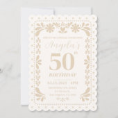 Papel Picado Mexicaanse Neutrale Verjaardag Uitnod Kaart (Voorkant)