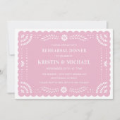 Papel Picado Mexicaanse repetitie diner uitnodigin Kaart (Voorkant)