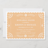 Papel Picado Mexicaanse repetitie diner uitnodigin Kaart (Voorkant)